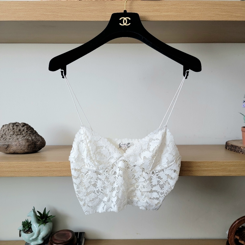 Free people Bralette Lace crop top New Boho Hippie Style